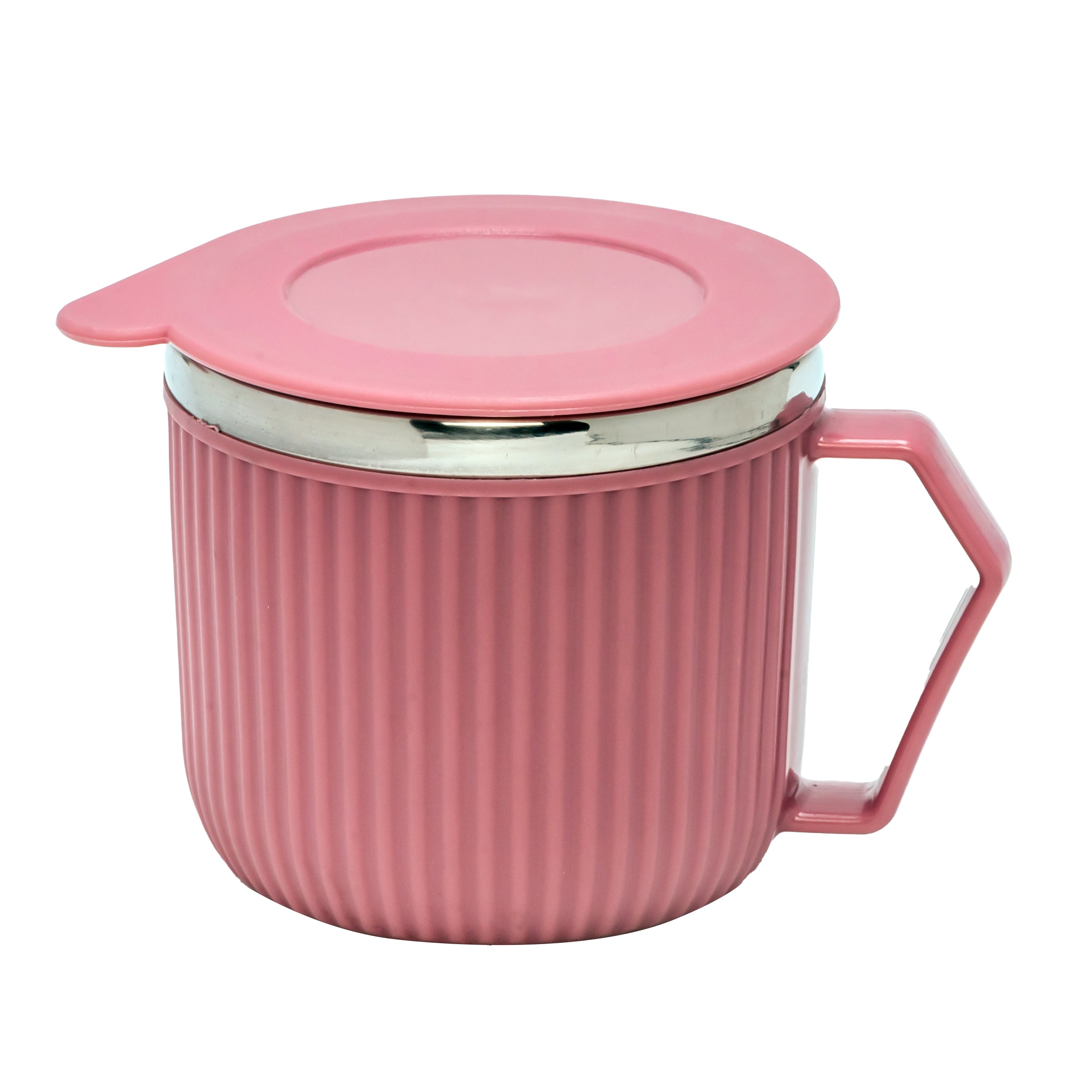 Adore Espresso Stainless Steel Mug with Leak Proof Lid - 220ml Pink