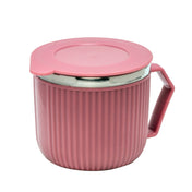 Adore Espresso Stainless Steel Mug with Leak Proof Lid - 220ml Pink