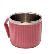 Adore Espresso Stainless Steel Mug with Leak Proof Lid - 220ml Pink