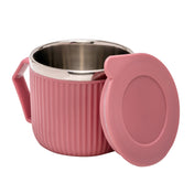 Adore Espresso Stainless Steel Mug with Leak Proof Lid - 220ml Pink