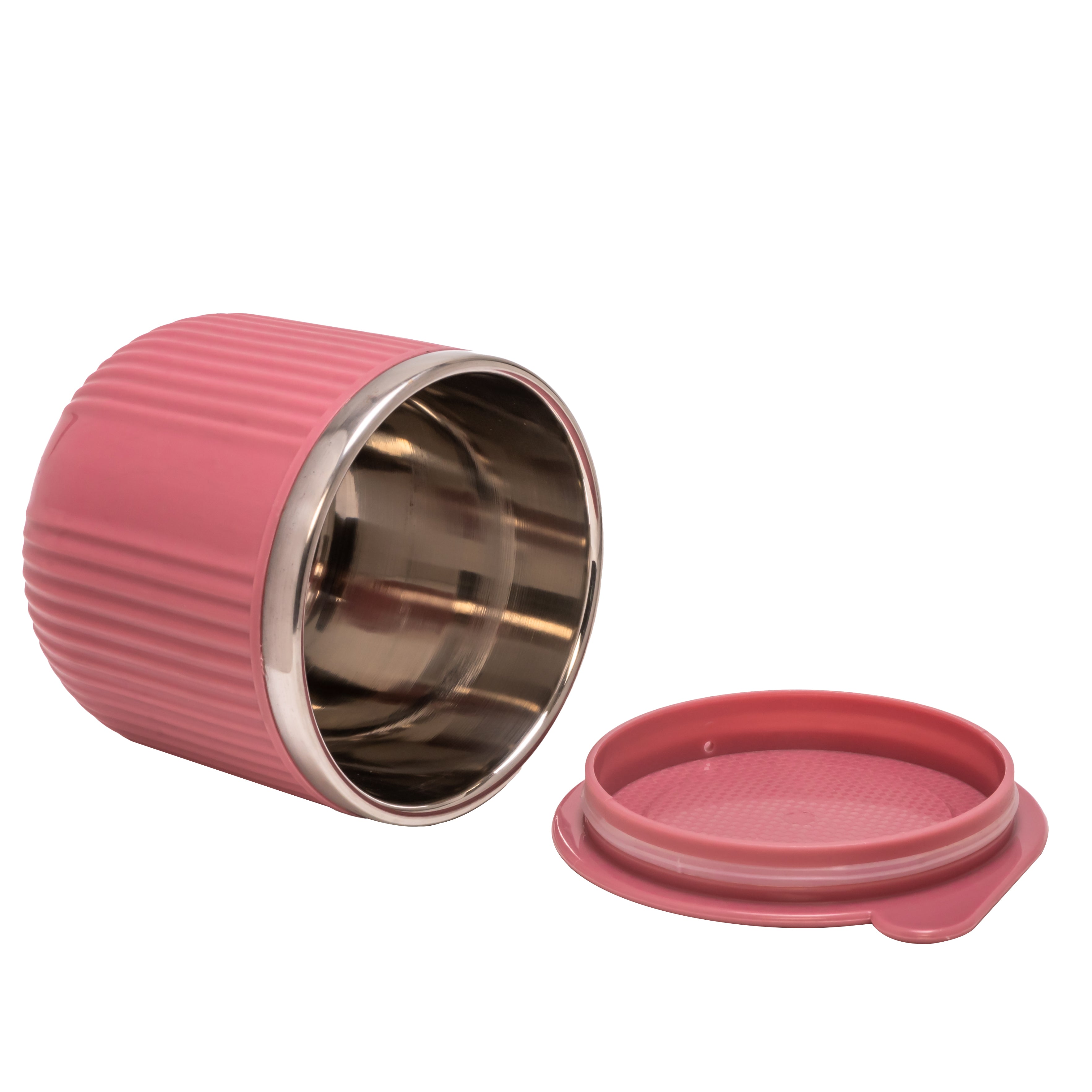 Adore Espresso Stainless Steel Mug with Leak Proof Lid - 220ml Pink