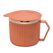 Adore Espresso Stainless Steel Mug with Leak Proof Lid - 220ml Orange