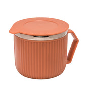 Adore Espresso Stainless Steel Mug with Leak Proof Lid - 220ml Orange