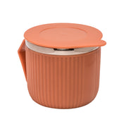Adore Espresso Stainless Steel Mug with Leak Proof Lid - 220ml Orange