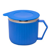Adore Espresso Stainless Steel Mug with Leak Proof Lid - 220ml Blue