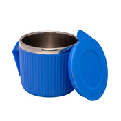 Adore Espresso Stainless Steel Mug with Leak Proof Lid - 220ml Blue