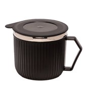 Adore Espresso Stainless Steel Mug with Leak Proof Lid - 220ml Black