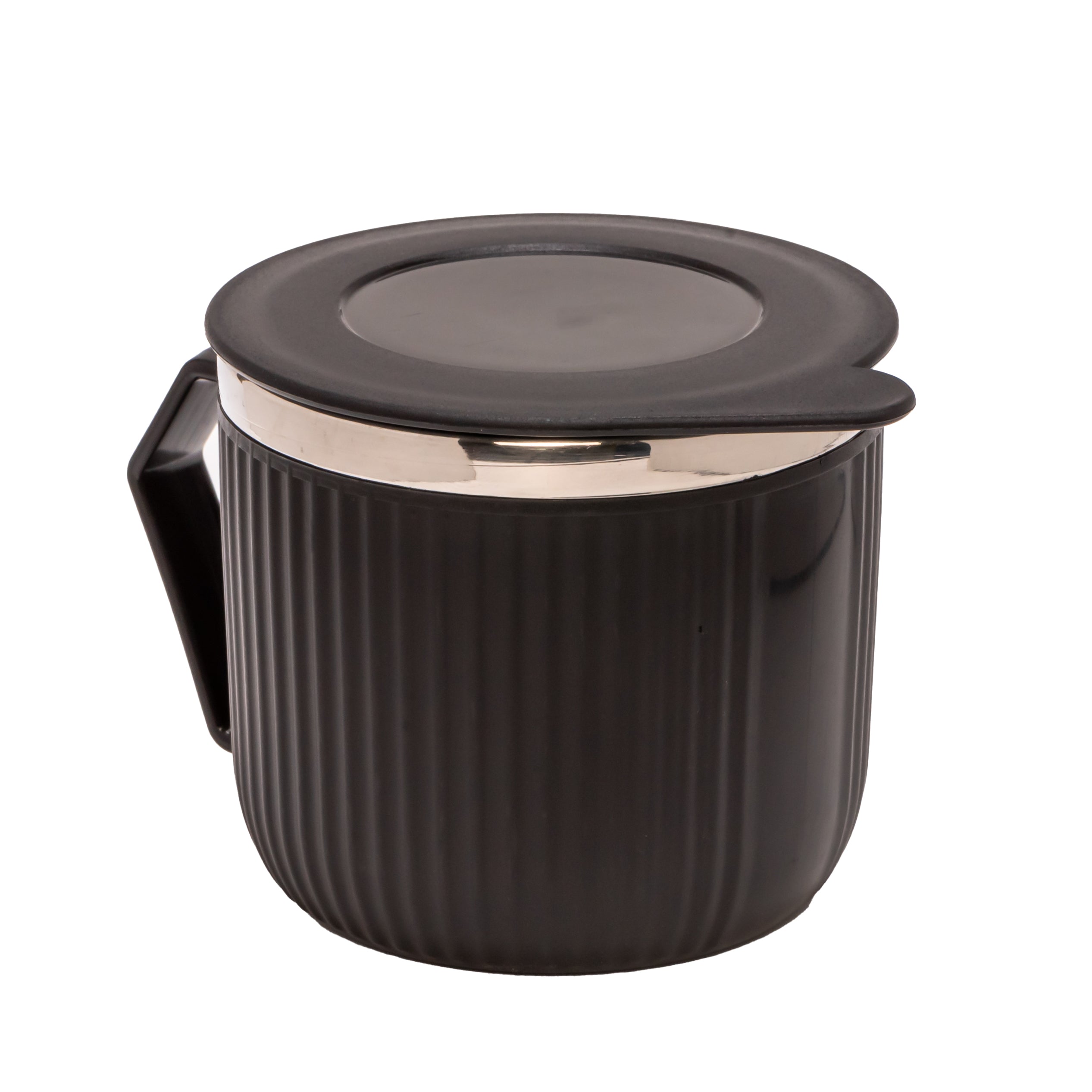 Adore Espresso Stainless Steel Mug with Leak Proof Lid - 220ml Black