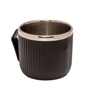 Adore Espresso Stainless Steel Mug with Leak Proof Lid - 220ml Black