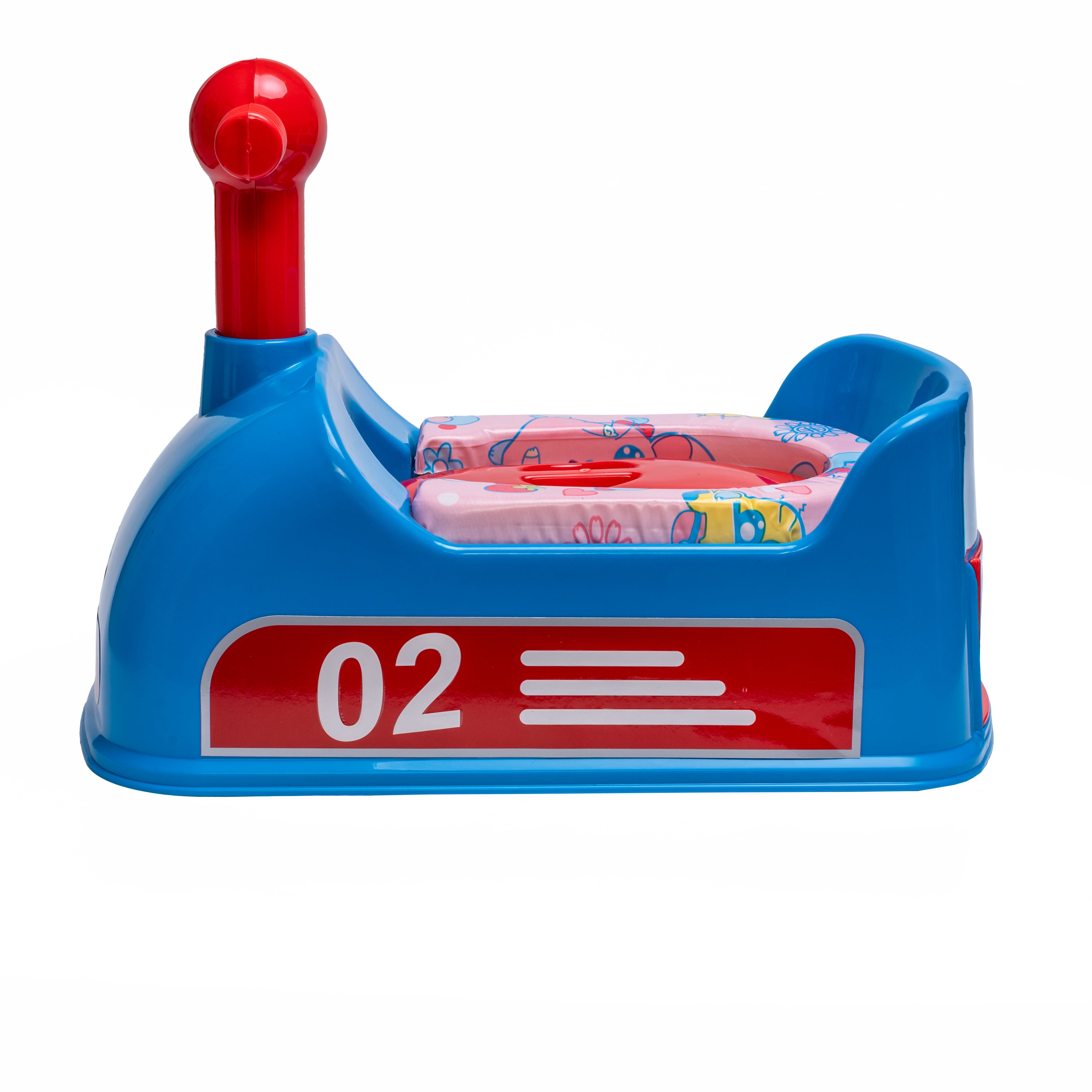 Adore Zoom! Super Soft Cushioned Baby Potty Trainer Chair with Inner Bowl & Lid with 1pc of India’s First ever Biodegradable Potty Liner - Blue