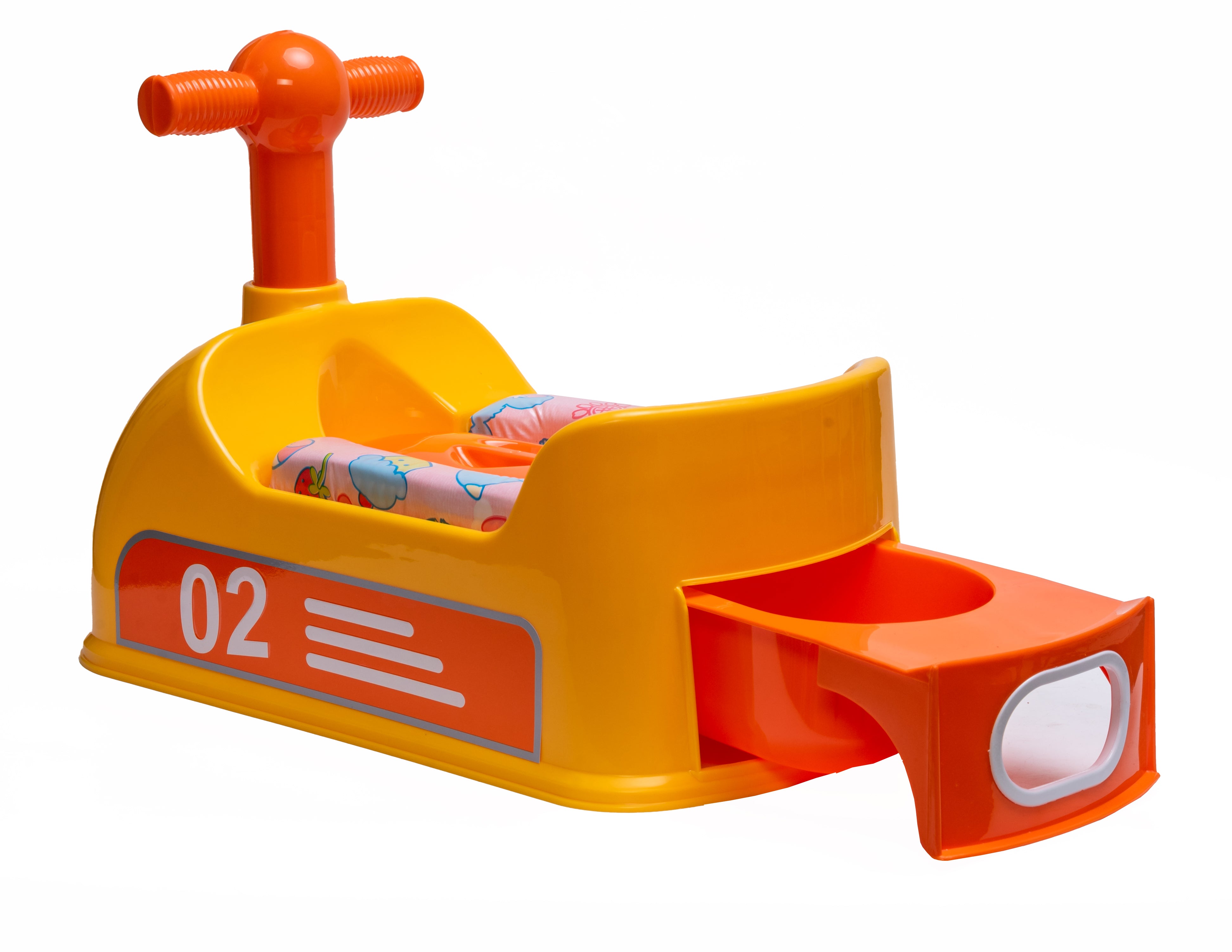 Adore Zoom! Super Soft Cushioned Baby Potty Trainer Chair with Inner Bowl & Lid with 1pc of India’s First ever Biodegradable Potty Liner - Yellow