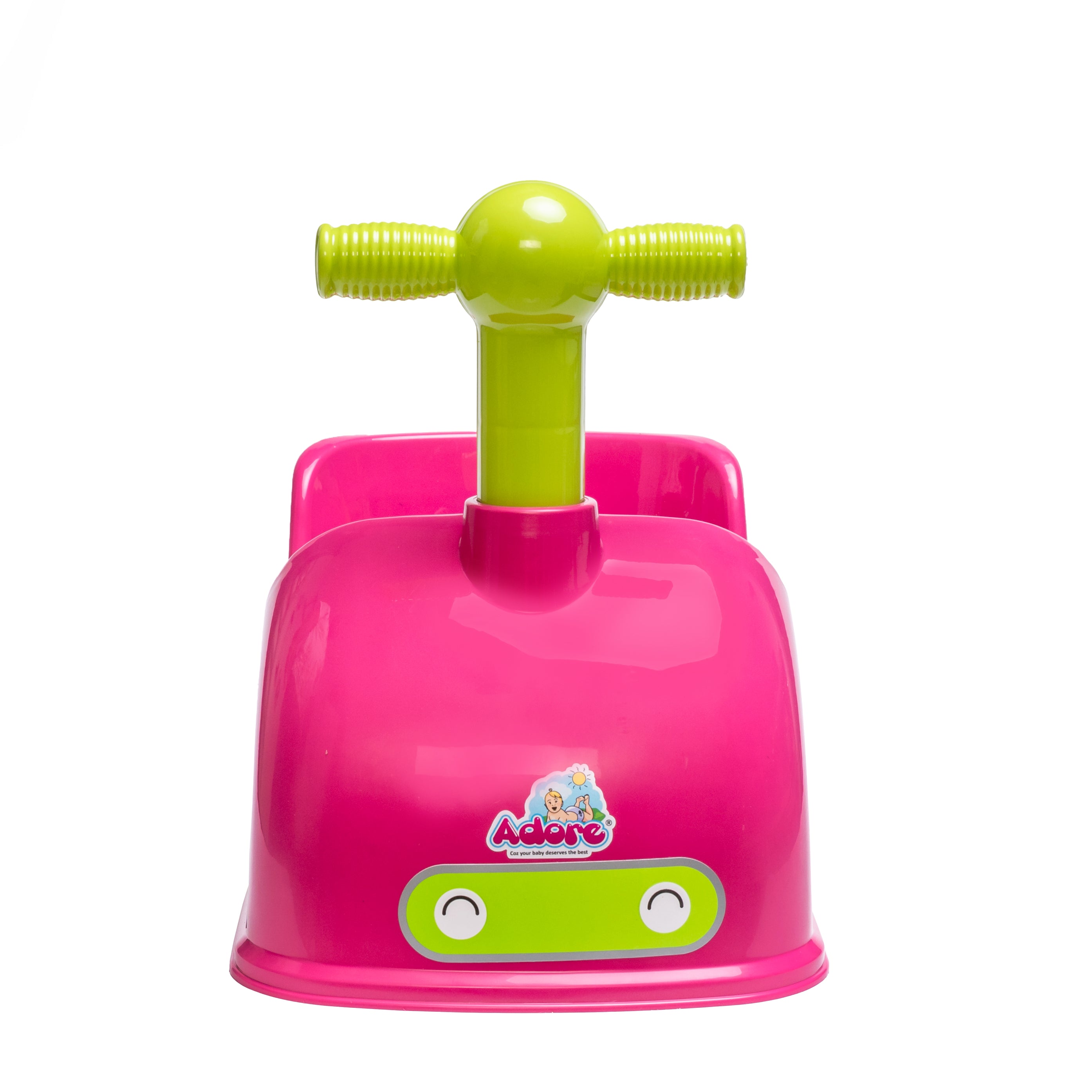Adore Zoom! Super Soft Cushioned Baby Potty Trainer Chair with Inner Bowl & Lid with 1pc of India’s First ever Biodegradable Potty Liner - Pink