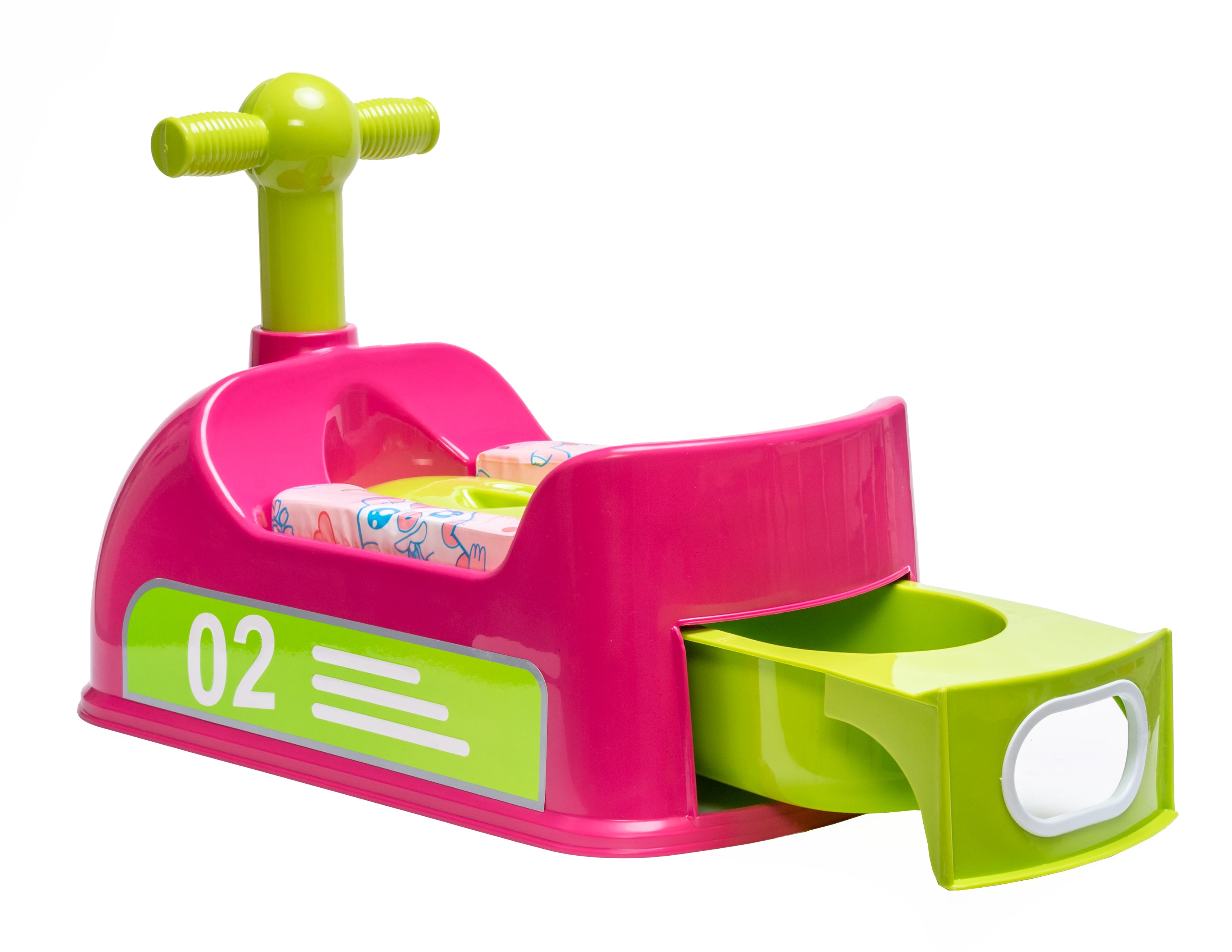 Adore Zoom! Super Soft Cushioned Baby Potty Trainer Chair with Inner Bowl & Lid with 1pc of India’s First ever Biodegradable Potty Liner - Pink