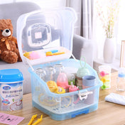 Advanced Willy Willy 2in 1 Baby Bottle Drying Rack & Storage Box with Lid & Handle - Blue