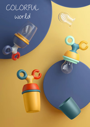 Adore Twig! Silicone Food/Fruit Nibbler with Safety Head, Soft Pacifier/Feeder - Blue