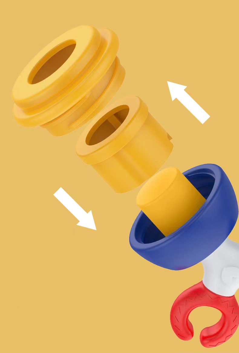 Adore Twig! Silicone Food/Fruit Nibbler with Safety Head, Soft Pacifier/Feeder - Blue