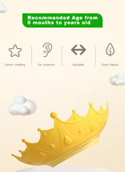 Adore Knight The Crown-Shaped Baby Shampoo Hat with Adjustable Strap - Yellow