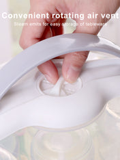 Adore Twister 2in 1 Baby Bottle Drying Rack & Storage Box with Lid & Handle - Grey