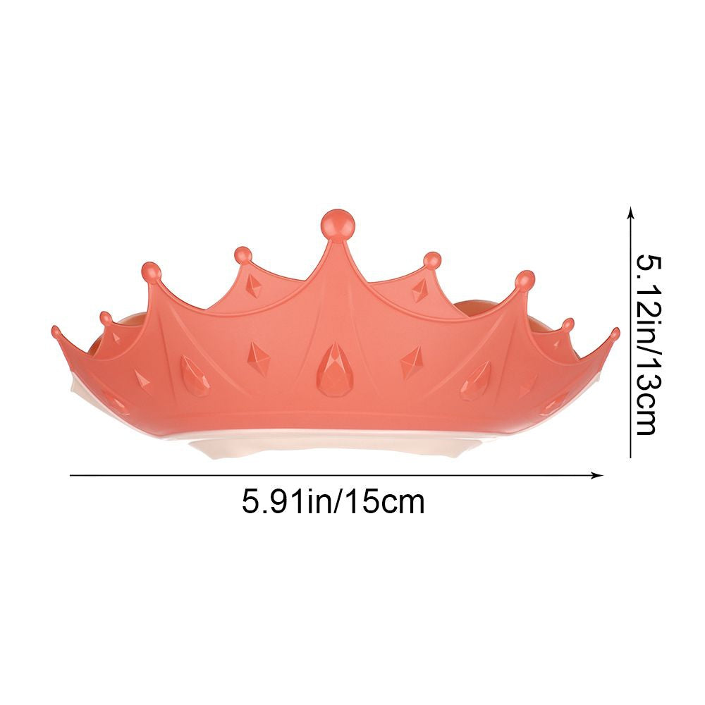 Adore Knight The Crown-Shaped Baby Shampoo Hat with Adjustable Strap - Orange