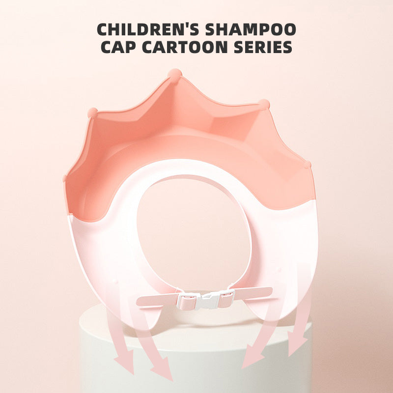 Adore Knight The Crown-Shaped Baby Shampoo Hat with Adjustable Strap - Orange