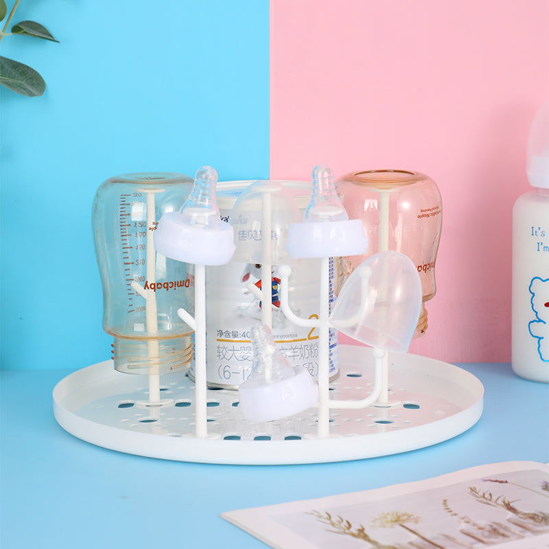 Adore Twister 2in 1 Baby Bottle Drying Rack & Storage Box with Lid & Handle - Grey