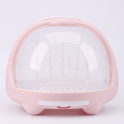 Adore Twister 2in 1 Baby Bottle Drying Rack & Storage Box with Lid & Handle - Pink