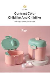 Adore Crown Junior Baby Formula Storage N Dispenser Box - 180g - Pink