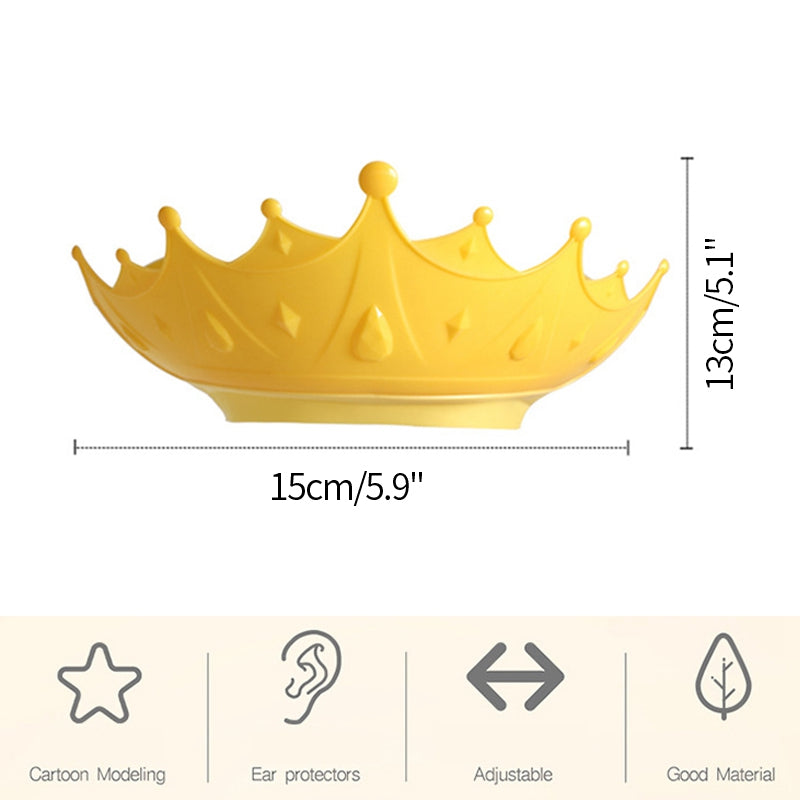 Adore Knight The Crown-Shaped Baby Shampoo Hat with Adjustable Strap - Yellow