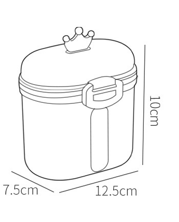 Adore Crown Senior Baby Formula Storage N Dispenser Box - 300g -Yellow