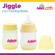 Adore Jiggle 2 in 1 Feeding Bottle 150ml - Yellow