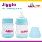 Adore Jiggle 2 in 1 Feeding Bottle 150ml - Blue