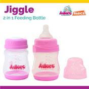 Adore Jiggle 2 in 1 Feeding Bottle 150ml - Pink