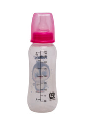 Adore Jungle Bay 2 Stage Narrow Neck Feeding Bottle - 250ml - Pink Penguin