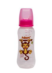 Adore Jungle Bay 2 Stage Narrow Neck Feeding Bottle - 250ml - Pink Monkey