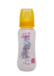 Adore Jungle Bay 2 Stage Narrow Neck Feeding Bottle - 250ml - Yellow Elephant