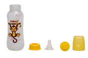 Adore Jungle Bay 2 Stage Narrow Neck Feeding Bottle - 250ml - Yellow Monkey