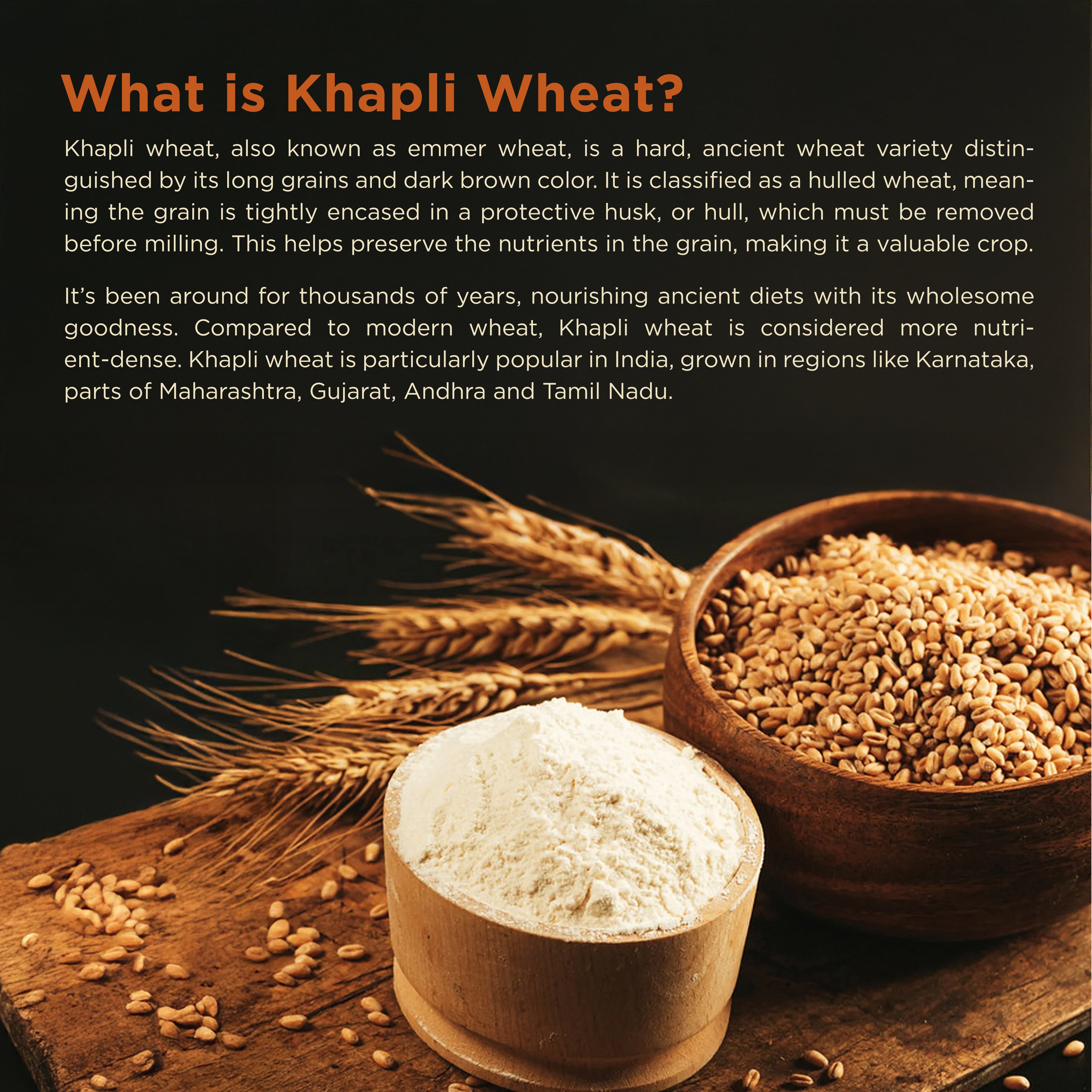 Nature's Next Pure & Premium Kaphli (Emmer) Wheat Atta- 1000gms