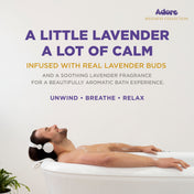 Adore Wellness Magnesium Epsom Bath Salt with Lavender Fragrance, Scoop & Real Lavender Buds 500g