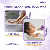 Adore Wellness Magnesium Epsom Bath Salt with Lavender Fragrance, Scoop & Real Lavender Buds 500g