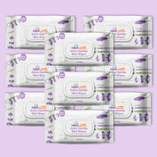 Adore Baby Lavender Wet Wipes with Goodness of Aloe-vera- 99% Pure Water- Pack of 72n Wipes* 9 Pack