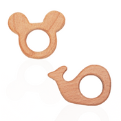 Adore Wohoo! Wooden Teethers- Pack of 2- WHALE +MICK