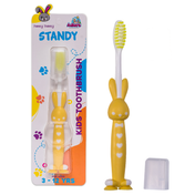 Adore Standy Kids Toothbrush With Safety Case Pack of 4 - Yellow