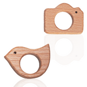 Adore Wohoo! Wooden Teethers- Pack of 2- CAM+ BIRD