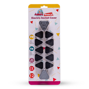 Adore Baby Safety Child Proofing Electrical Socket Cover Set- Pack of 12-Brown