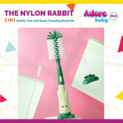 Adore The Nylon Rabbit Bottle Cleaning Brush Kit - Green