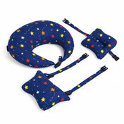 Adore Feedero! Baby Multipurpose Feeding Pillow with Fence Protection and Adjustable Belt-Navy Blue