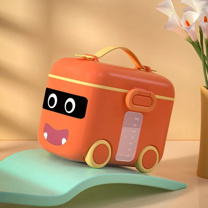 Adore Tuk Tuk Baby Milk Powder Container with Spoon- Orange