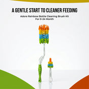 Adore Rainbow Bottle Cleaning Brush Kit - Multicolor