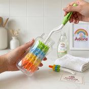 Adore Rainbow Bottle Cleaning Brush Kit - Multicolor