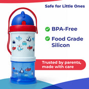 Adore Snacker Jack -The Sip 'n' Snack Bot 'n' Pot with Handle- Blue